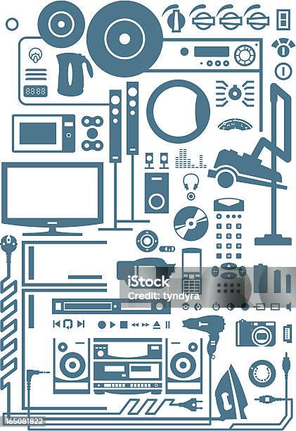 Electronic Shapes Stock Illustration - Download Image Now - Electricity, Merchandise, Abstract