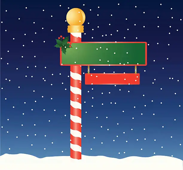 Vector illustration of North Pole Sign