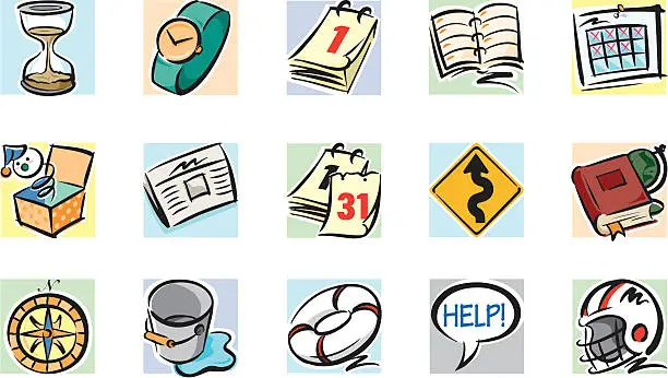 Vector illustration of Education Icons