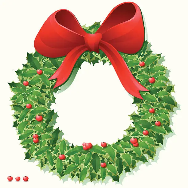 Vector illustration of Garland Wreath