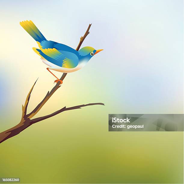Uccello Di Primavera - Immagini vettoriali stock e altre immagini di Animale - Animale, Appollaiarsi, Bellezza