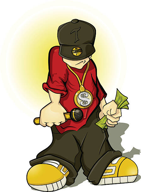 ilustraciones, imágenes clip art, dibujos animados e iconos de stock de matón de hip hop - gangsta rap