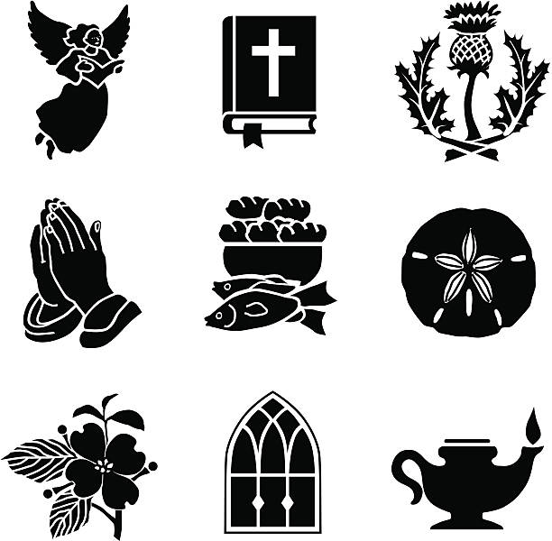 ilustrações de stock, clip art, desenhos animados e ícones de símbolos cristãos 01 - miracle food