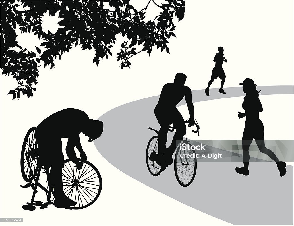 BicycleRepair - arte vectorial de Camino libre de derechos