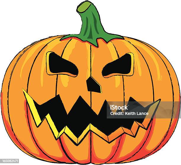 Pumpkin Stock Illustration - Download Image Now - Anthropomorphic Smiley Face, Autumn, Celebration Event