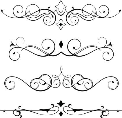 Vector scrolls perfect for adding decoration to your project.
