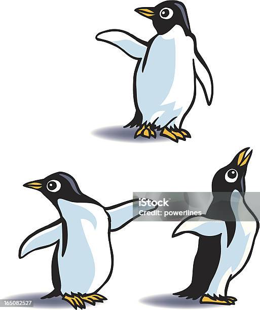 Penguins - Arte vetorial de stock e mais imagens de Animal - Animal, Branco, Cor preta