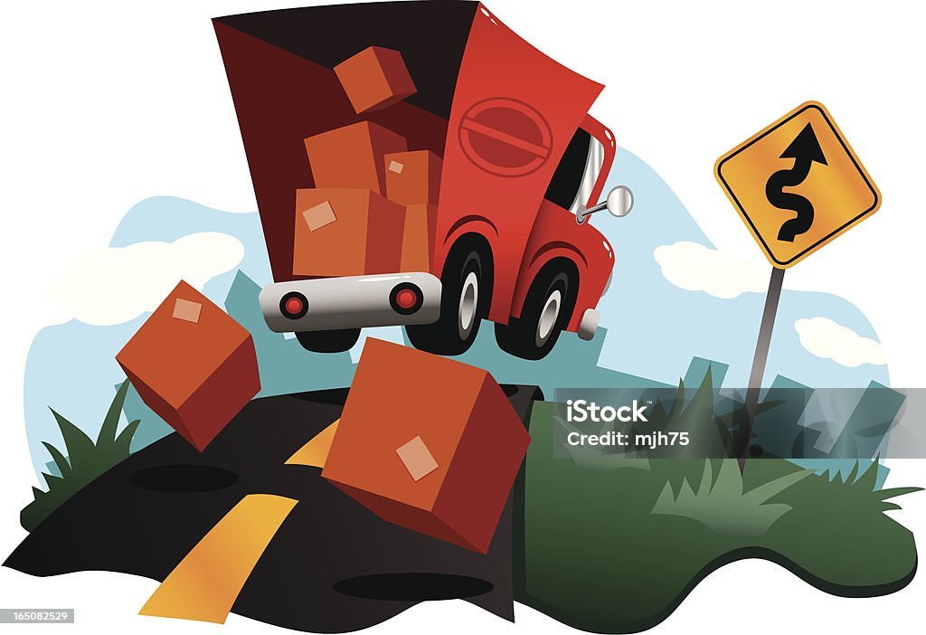 Special Delivery Vector Cartoon/Illustration Moving Van stock vector