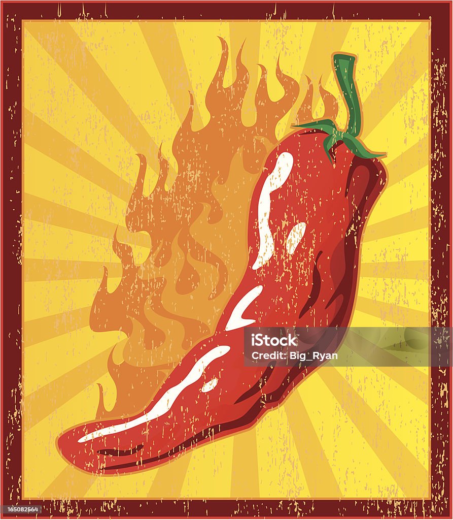 Salsa picante señal - arte vectorial de Fuego libre de derechos