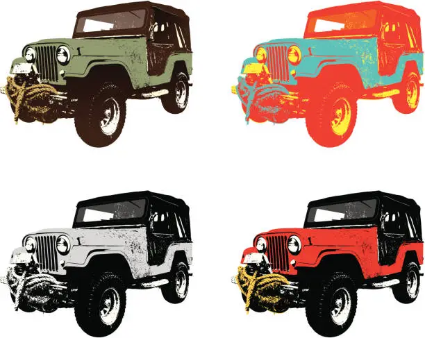 Vector illustration of all terrain vehicles