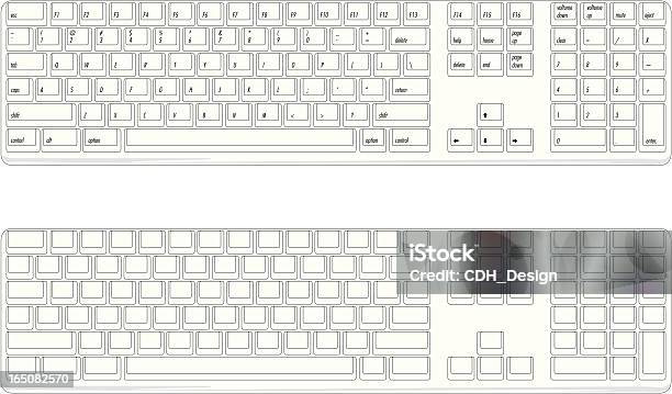 Teclado Vector - Arte vetorial de stock e mais imagens de Cabo - Cabo, Cabo USB, Computador