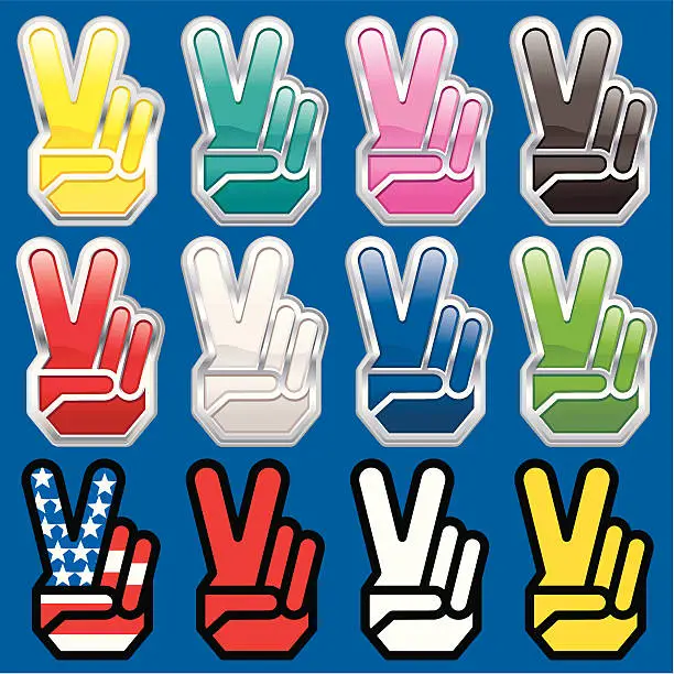 Vector illustration of V Fingers