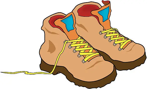 Vector illustration of Hiking boots