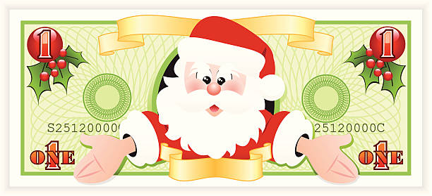 Holiday cash vector art illustration