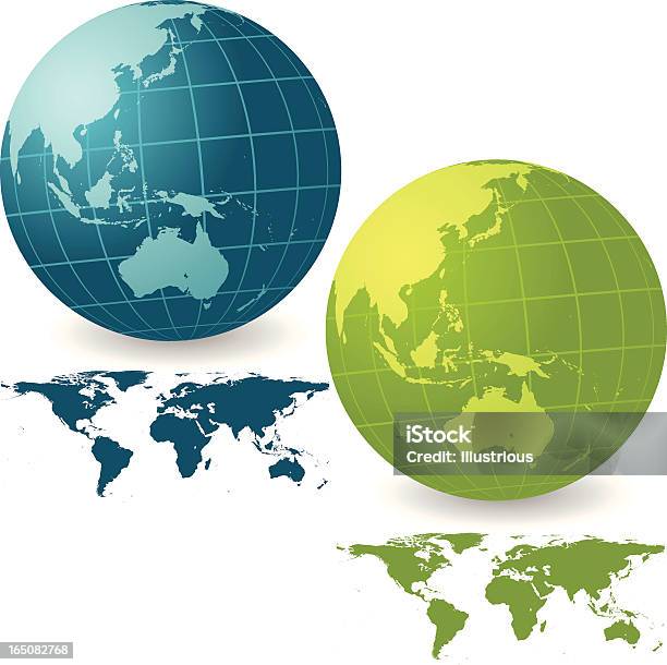 Vetores de Vibrante Ásia E Austrália Mundo Conjunto Com Mapa e mais imagens de América do Norte - América do Norte, América do Sul, As Américas