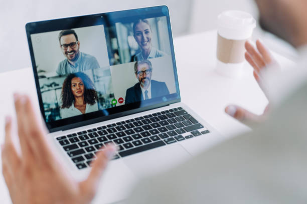 istock Corporate business team in video conference. 1650830502