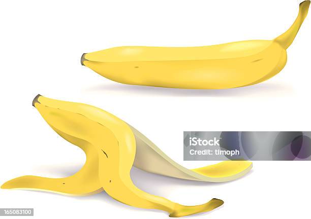 Banana And Skin Stock Illustration - Download Image Now - Banana Peel, Food, Garbage