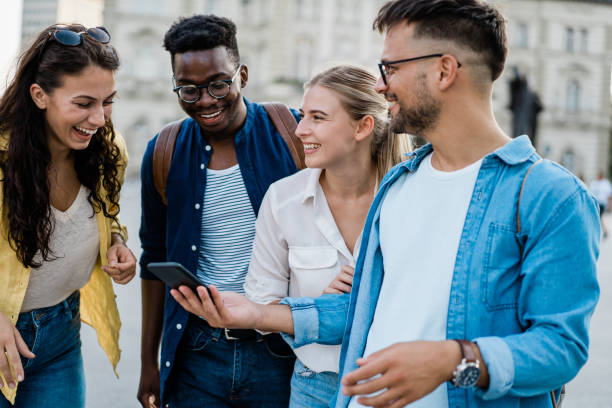 istock Friends having fun outdoors in the city. 1650831063
