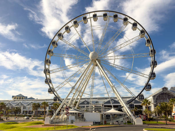 The Cape Wheel is a 40 meter observation wheel featuring 30 enclosed cabins with sweeping views of Granger Bay, Robben Island and Table Mountain