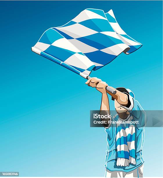 Bavaria Winken Flagge Fußballfan Stock Vektor Art und mehr Bilder von Aufregung - Aufregung, Bayern, Bunt - Farbton
