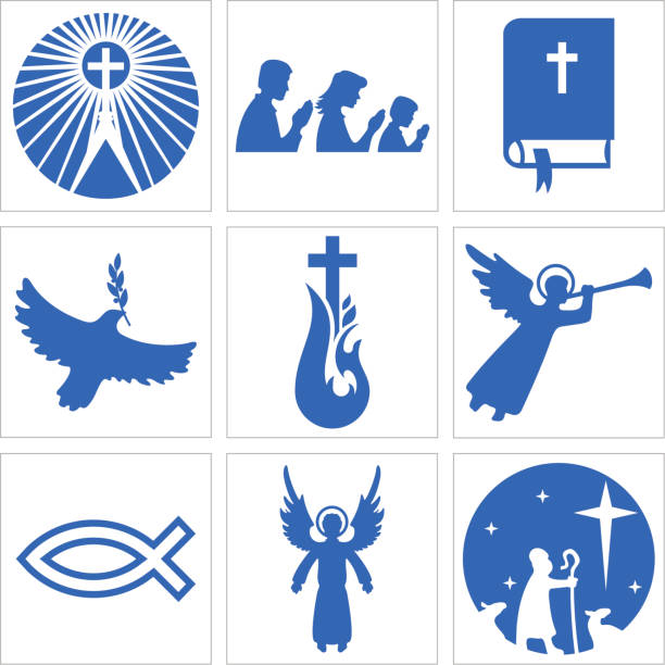 ilustrações de stock, clip art, desenhos animados e ícones de christian fé - religion christianity spirituality saint