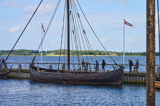 Reparation of viking ship.