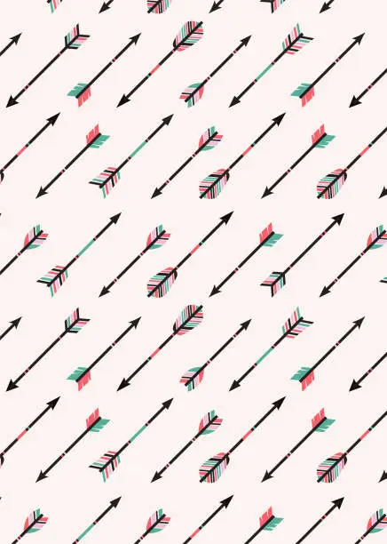 Vector illustration of Ethnic seamless pattern indian arrow vector