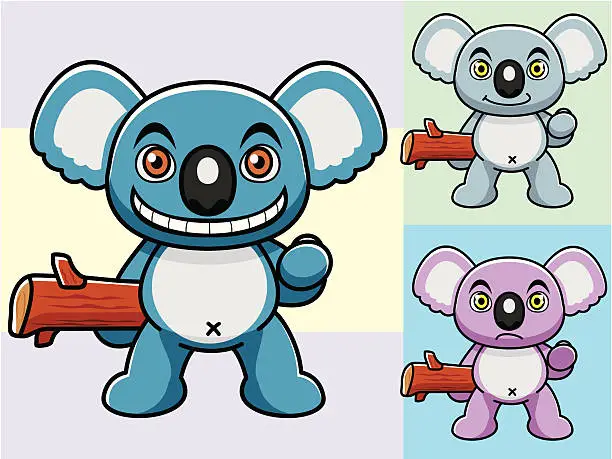 Vector illustration of Koala Cartoon