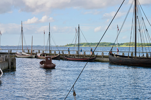 Roskilde inlet once was an important location for the Vikings. 1962 5 Viking ships were found in Roskilde Fjord. The ships have been raised from the fjord and have become the main attraction in the near by museum. Since then copies have been made from the 1000 years old ships.