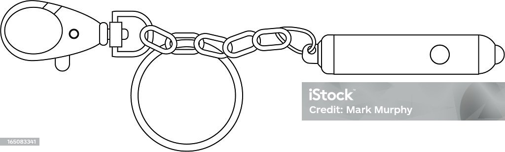 Puntatore Laser su diagramma del portachiavi - arte vettoriale royalty-free di Portachiavi