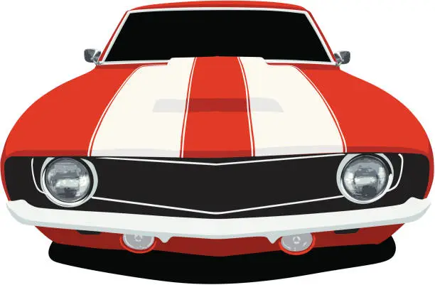 Vector illustration of Classic Camaro - Front View