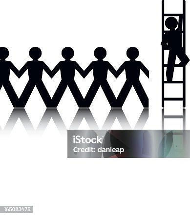 istock Climbing the corporate ladder (vectored) 165083475