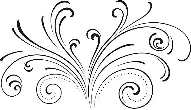 Vector illustration of Fountain swirl