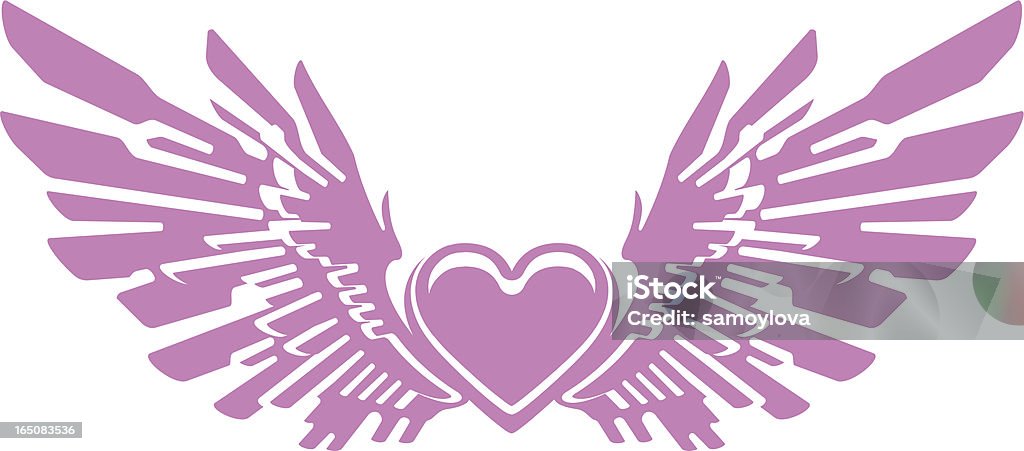 Heart with wings Heart with wings in vector format. Art And Craft stock vector