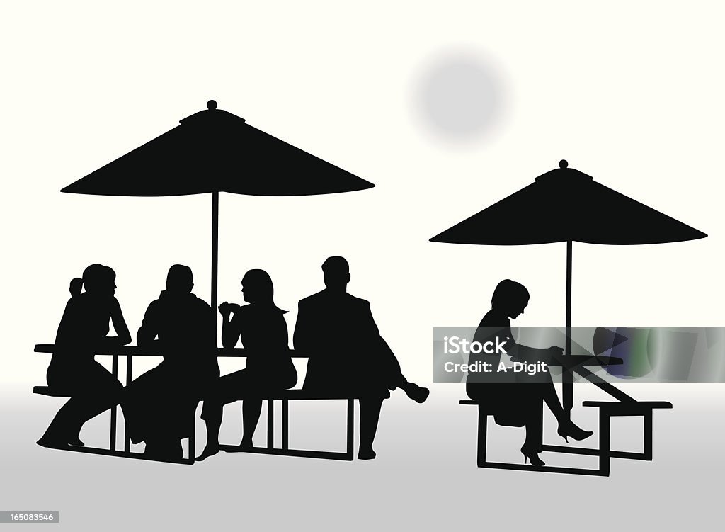 EatingAlone - clipart vectoriel de Ombrelle libre de droits