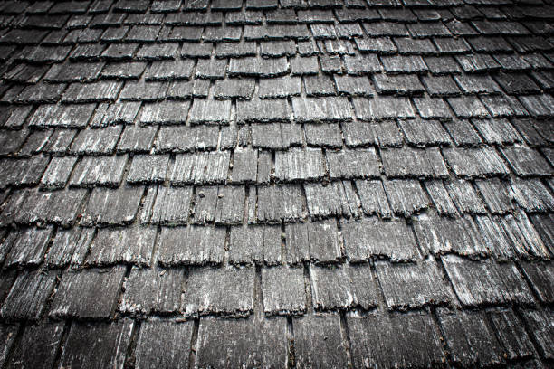 istock Pattern of wooden shingles 1650851195