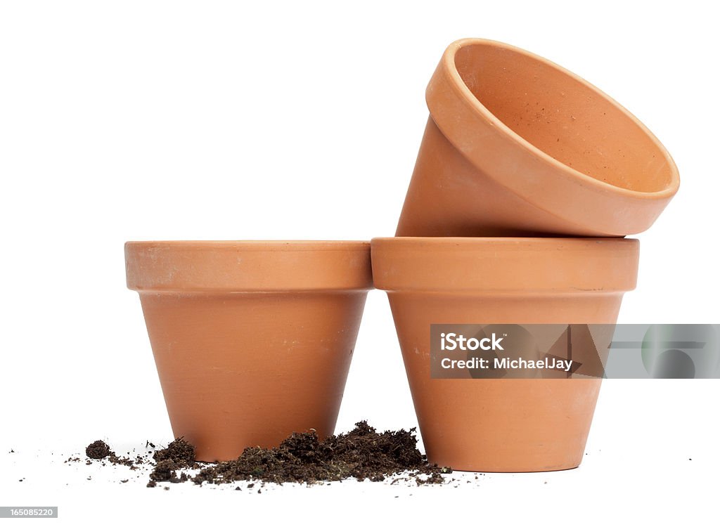 Des Pots de fleurs en argile - Photo de Blanc libre de droits