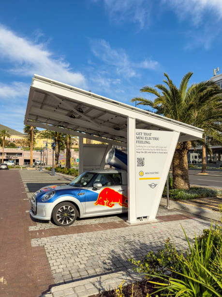 A Mini electrical charging station at the V and A Waterfront in Cape Town A Mini electrical charging station at the V and A Waterfront in Cape Town red bull mini stock pictures, royalty-free photos & images