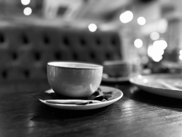 istock A coffee cup and saucer on a restaurant table 1650859309