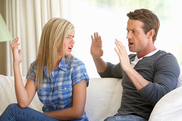 istock Young Couple Having Argument At Home 165087464