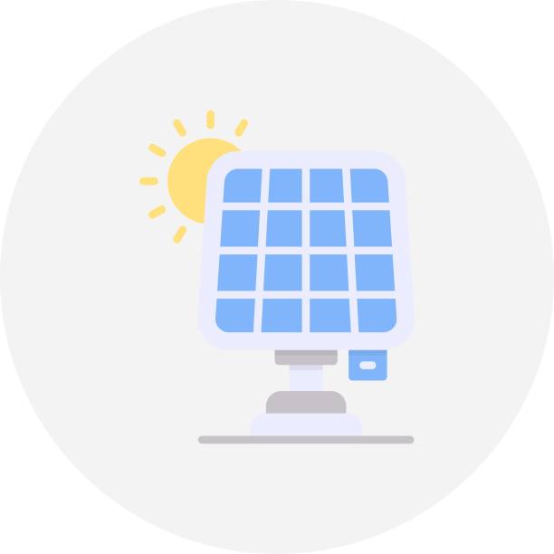 태양 전지 패널 아이콘 - solarpanel stock illustrations