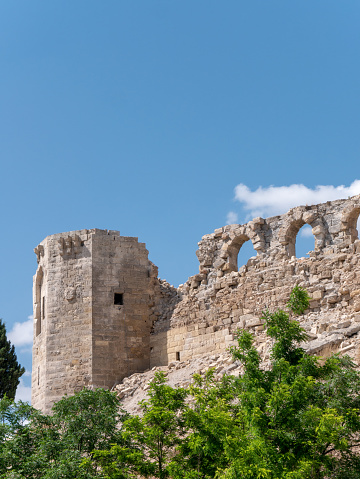 Partially destroyed section of the Gaziantep Castle in June 2023