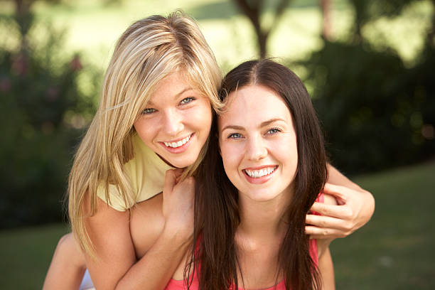 istock Two Female Friends Relaxing 165088881