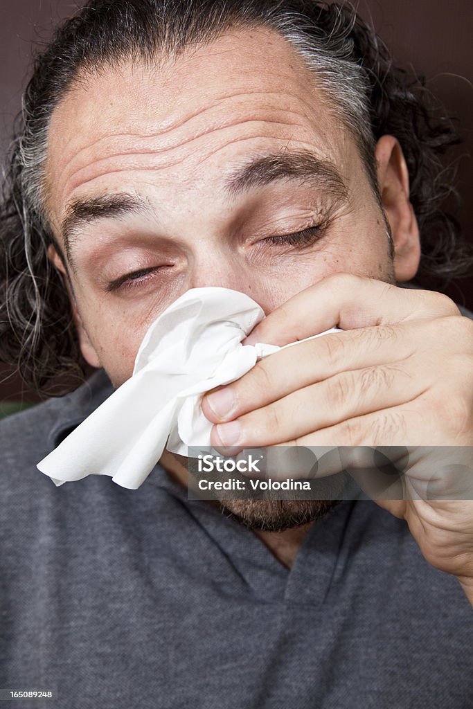사람, 콧물 - 로열티 프리 감기바이러스 스톡 사진
