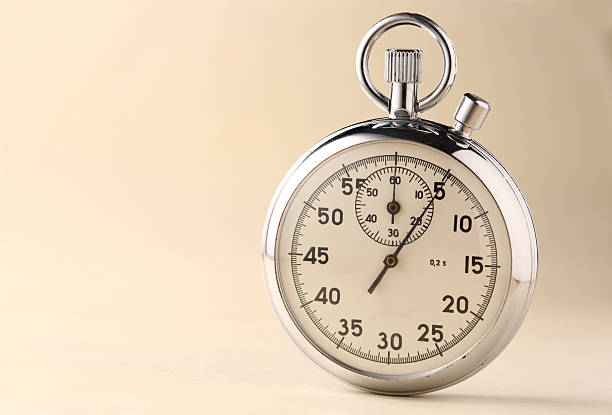 istock Stopwatch closeup on beige background 165089362