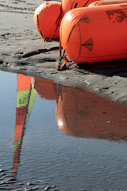 istock inflatable nautical buoys on the beach 165089692