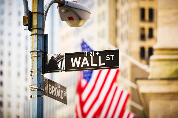 ウォールストリートサイン,ニューヨーク,米国 - wall street sign ストックフォトと画像