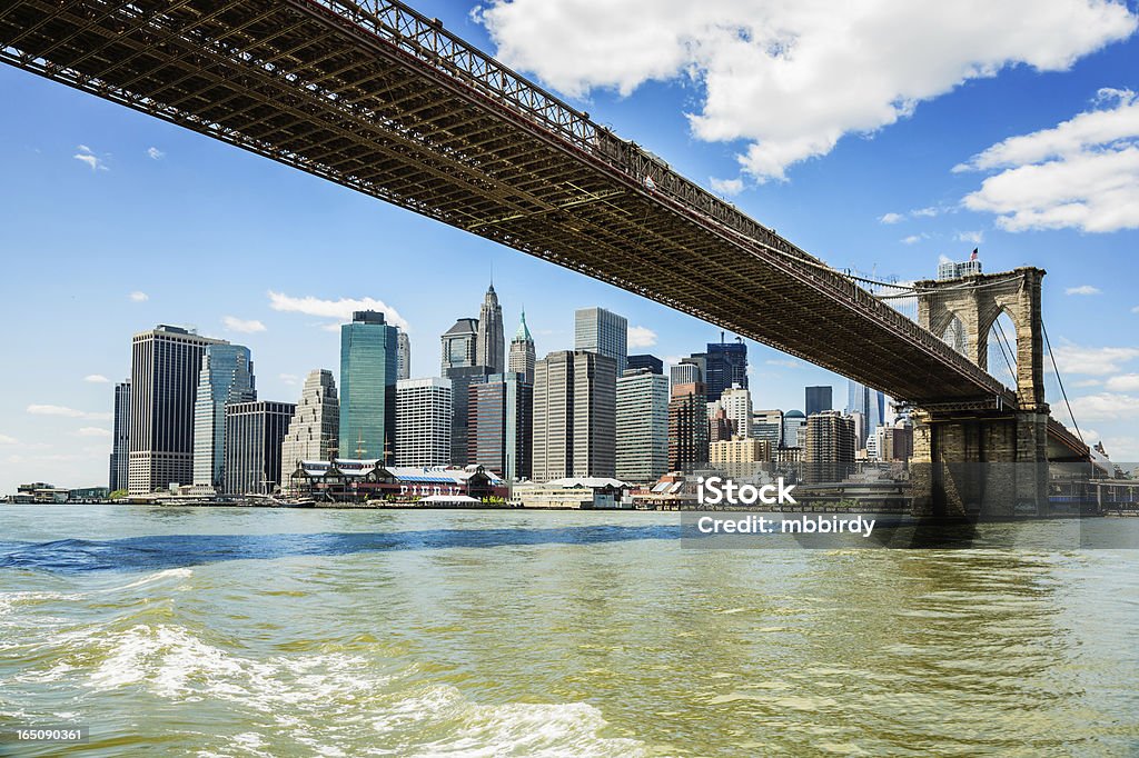 Ponte di Brooklyn, Manhattan, New York - Foto stock royalty-free di Acqua