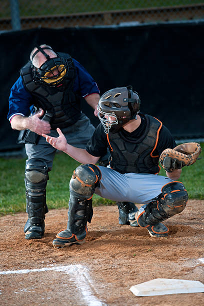 istock Baseball Umpire And Catcher Disagree over a Call 165101387