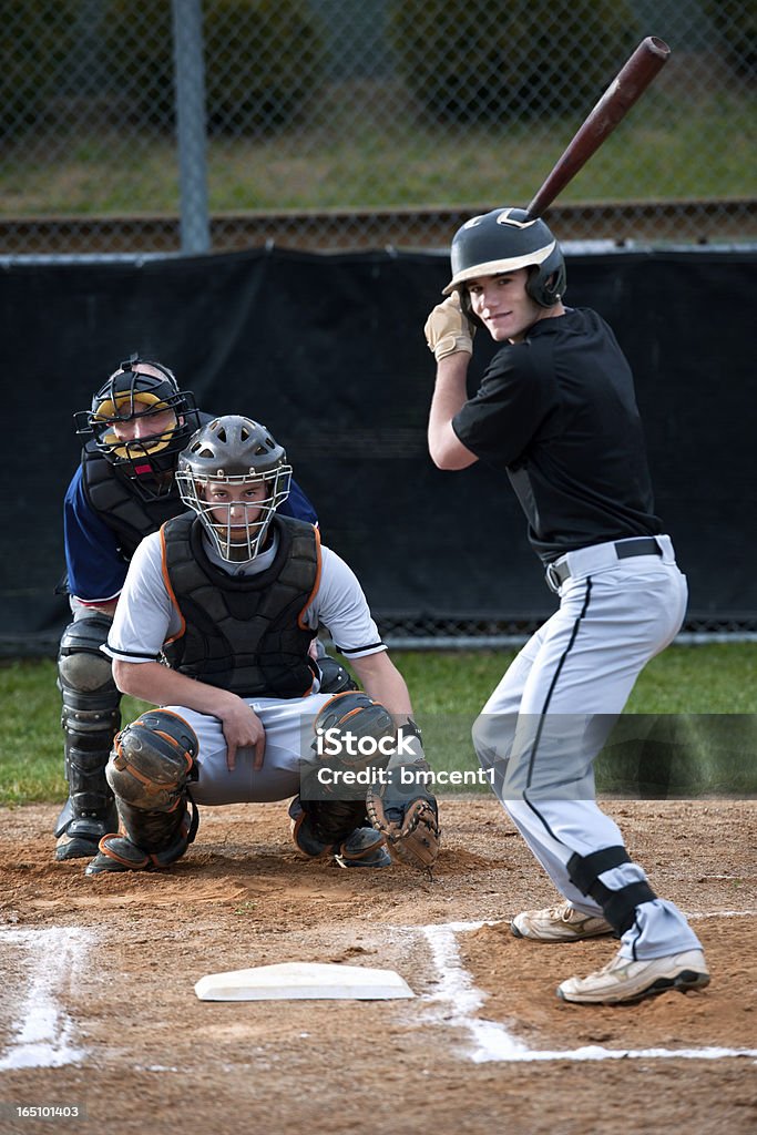 Baseball catcher ligar o campo com Sinal de Mão - Royalty-free Basebol Foto de stock